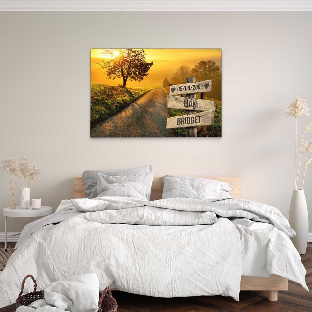 Personalised Canvas "Evening Fog Couple"