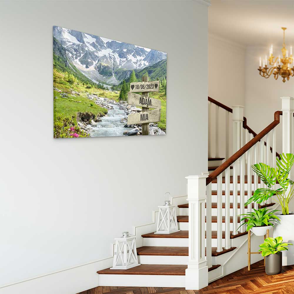 Personalised Canvas "Mountain Creek Couple"