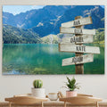 Personalised Canvas "Mountain Lake"