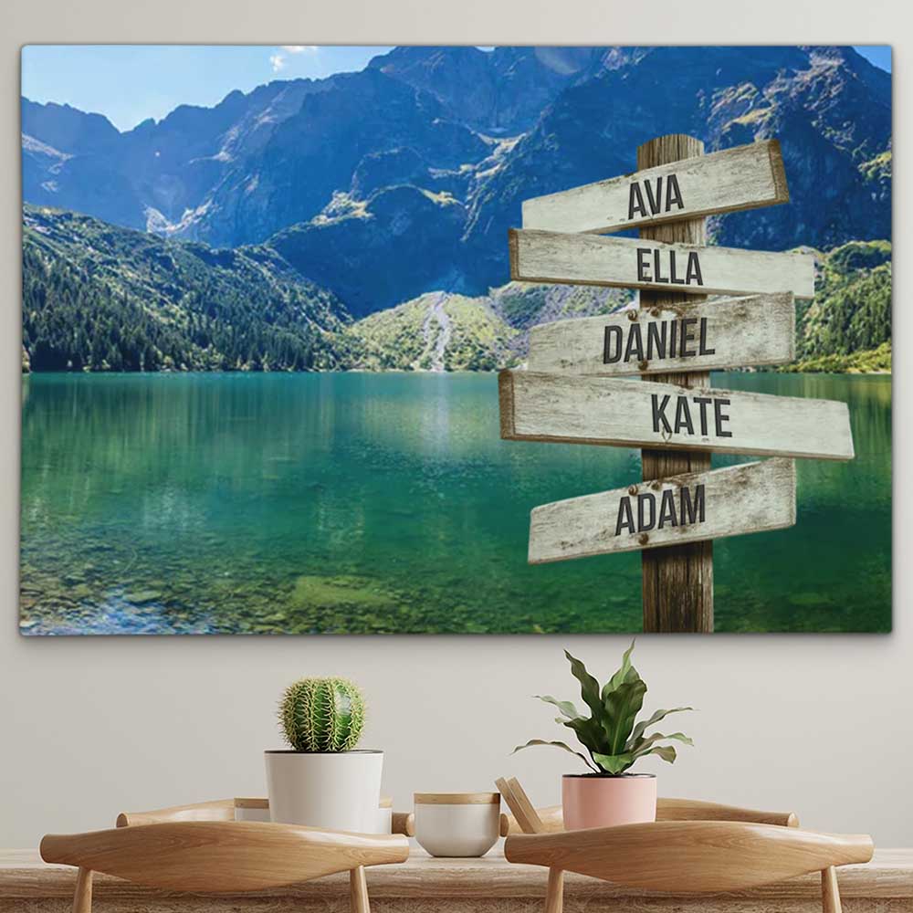 Personalised Canvas "Mountain Lake"