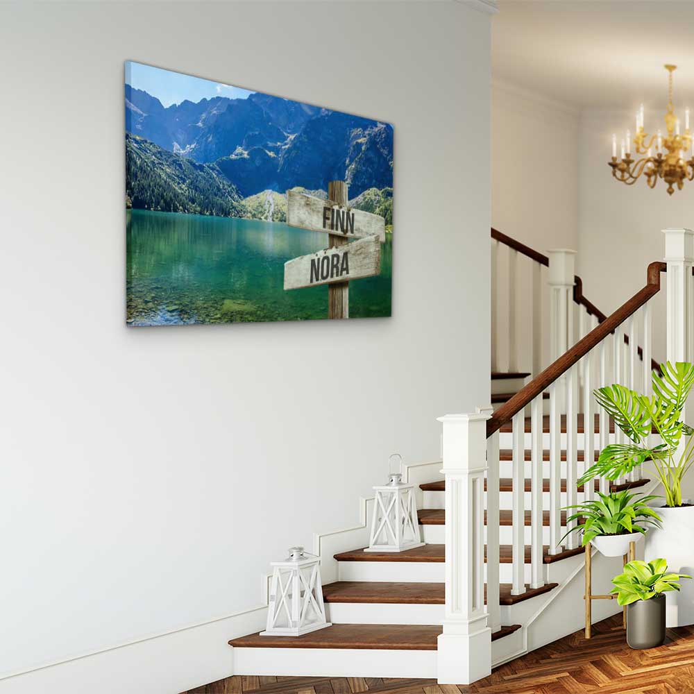 Personalised Canvas "Mountain Lake"