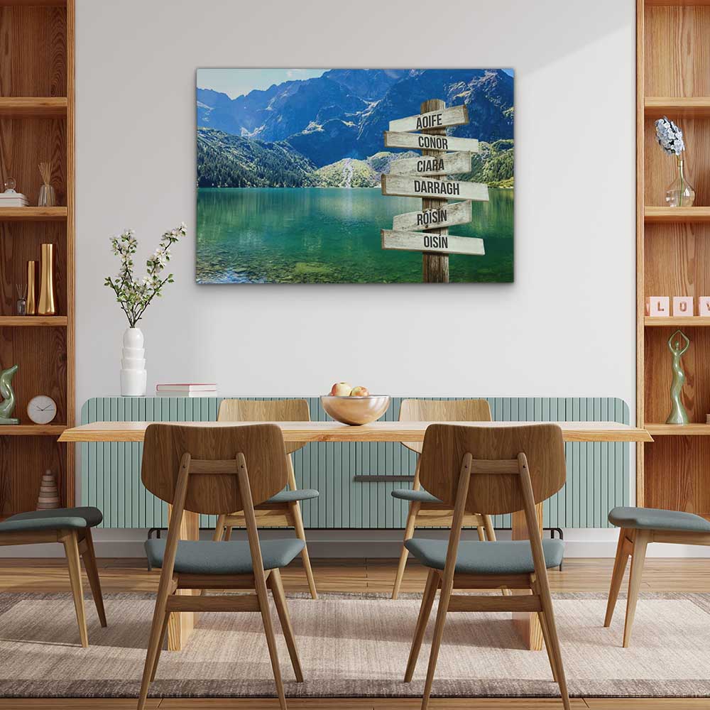 Personalised Canvas "Mountain Lake"