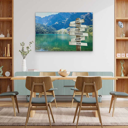 Personalised Canvas "Mountain Lake"