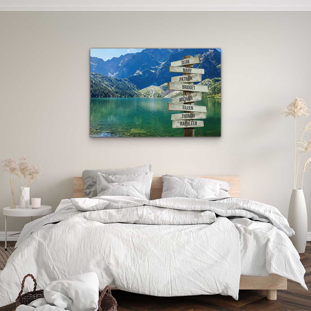 Personalised Canvas "Mountain Lake"