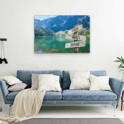 Personalised Canvas "Mountain Lake"