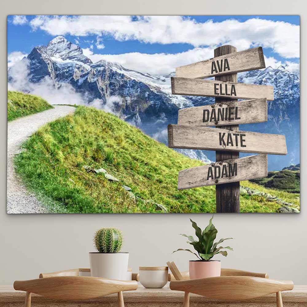 Personalised Canvas "Mountain Path"