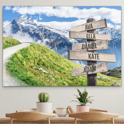 Personalised Canvas "Mountain Path"