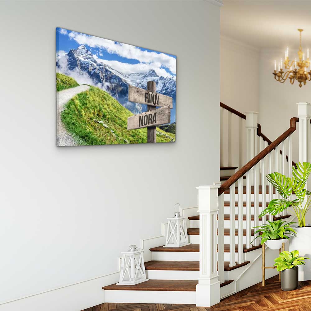 Personalised Canvas "Mountain Path"