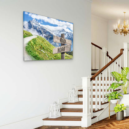 Personalised Canvas "Mountain Path"