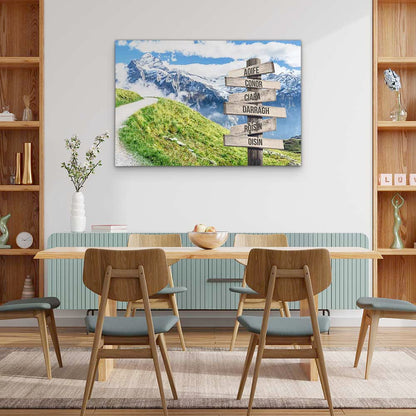 Personalised Canvas "Mountain Path"