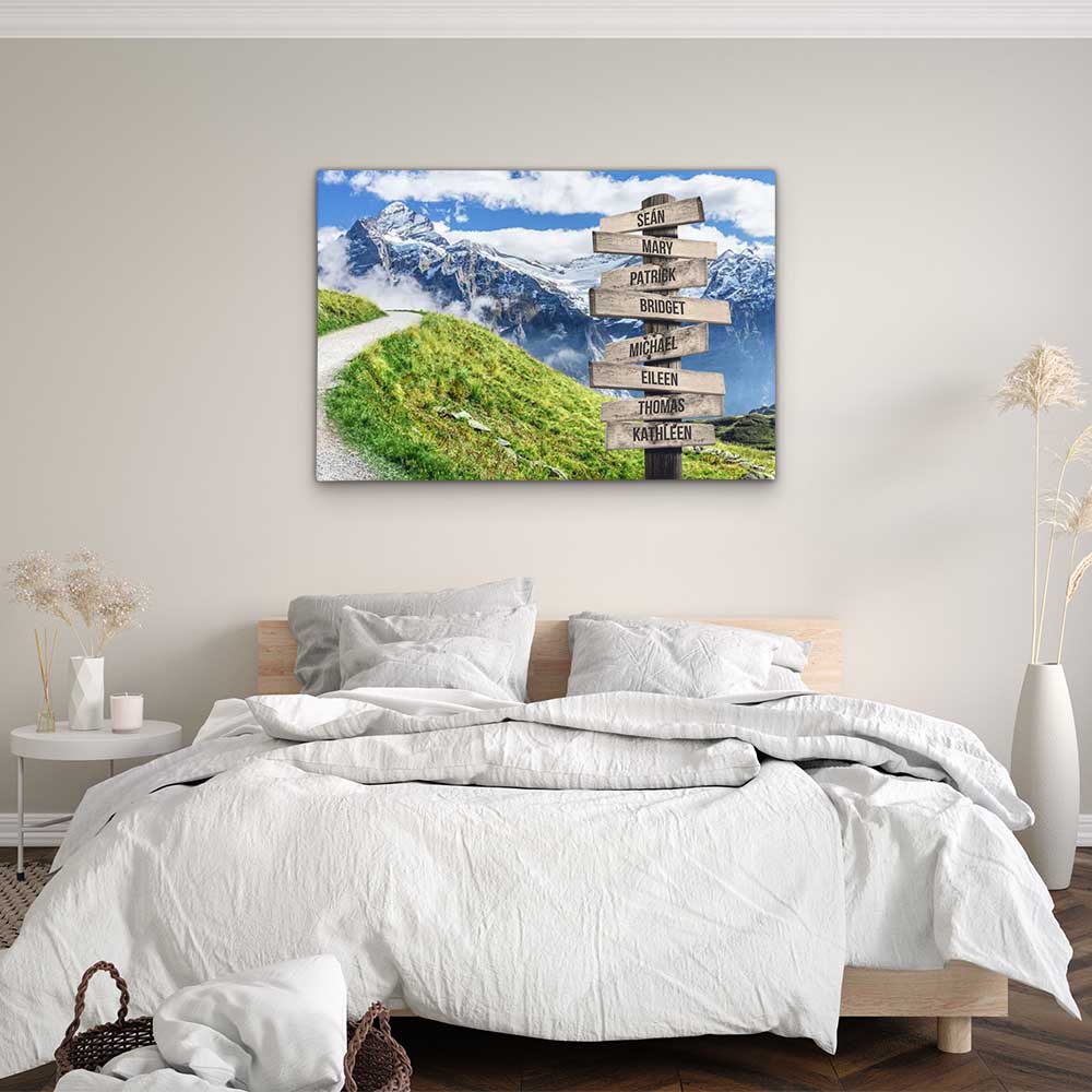 Personalised Canvas "Mountain Path"