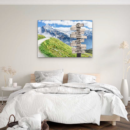 Personalised Canvas "Mountain Path"