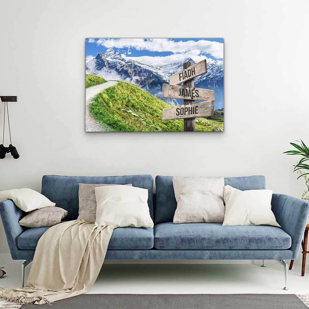 Personalised Canvas "Mountain Path"