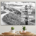 Personalised Canvas "Mountain Path B/W"