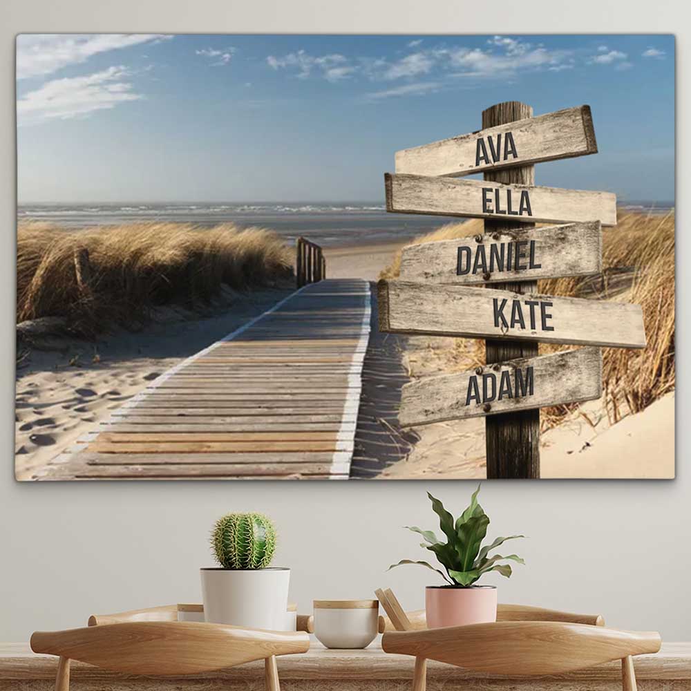 Personalised Canvas "Dune Footbridge"