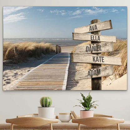 Personalised Canvas "Dune Footbridge"