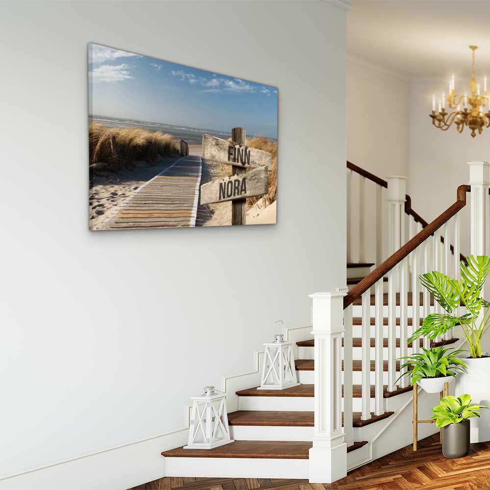 Personalised Canvas "Dune Footbridge"