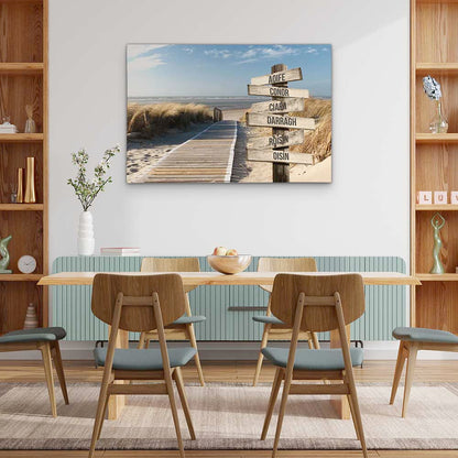 Personalised Canvas "Dune Footbridge"