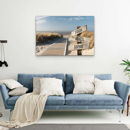 Personalised Canvas "Dune Footbridge"