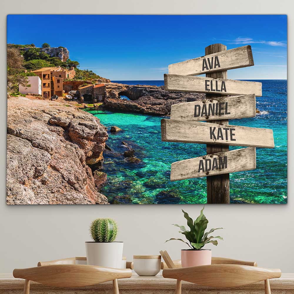 Personalised Canvas "Blue Bay"