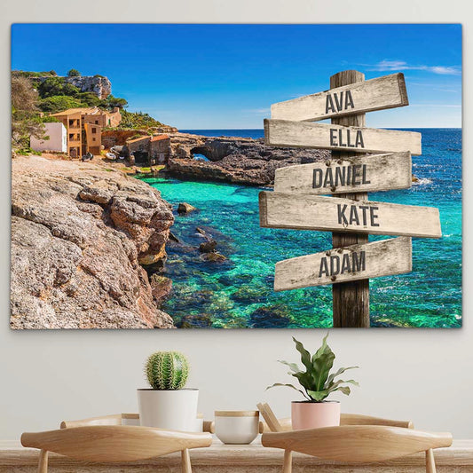 Personalised Canvas "Blue Bay"