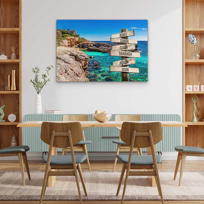 Personalised Canvas "Blue Bay"