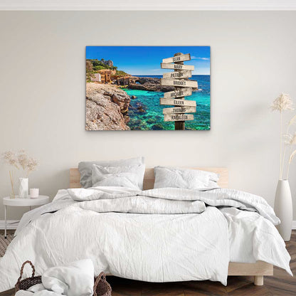 Personalised Canvas "Blue Bay"