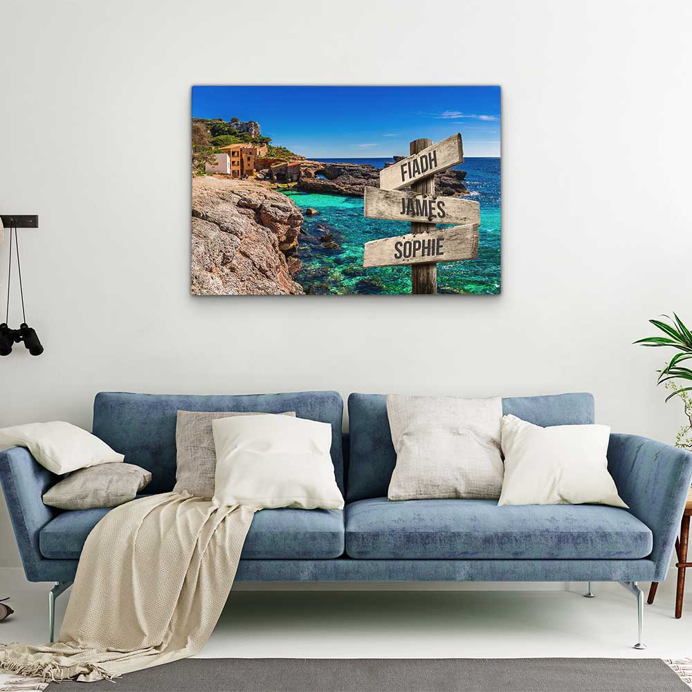 Personalised Canvas "Blue Bay"