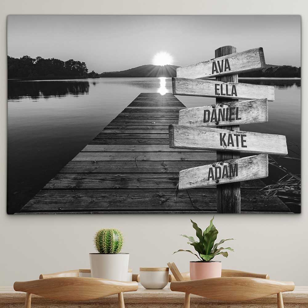 Personalised Canvas "Sunlight B/W"