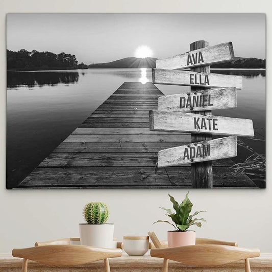 Personalised Canvas "Sunlight B/W"