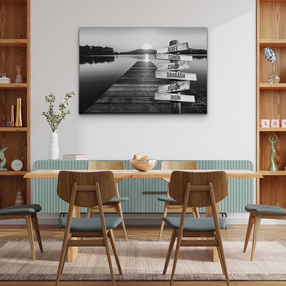 Personalised Canvas "Sunlight B/W"