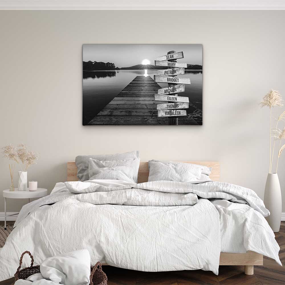 Personalised Canvas "Sunlight B/W"