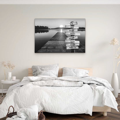 Personalised Canvas "Sunlight B/W"