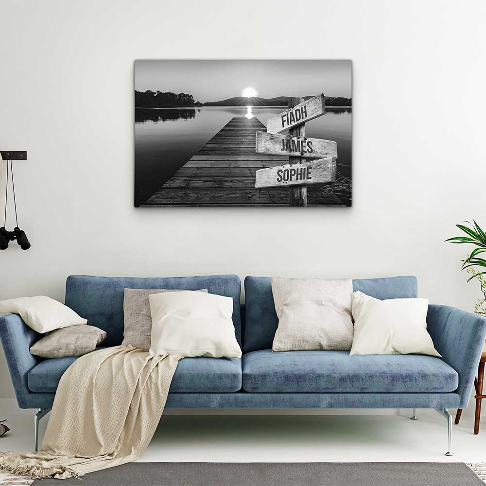 Personalised Canvas "Sunlight B/W"