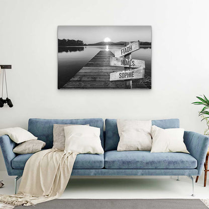 Personalised Canvas "Sunlight B/W"