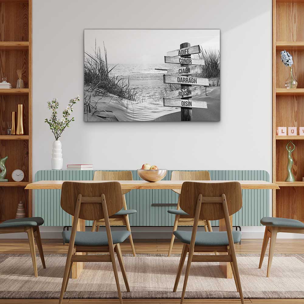 Personalised Canvas "Dune-Sun B/W"