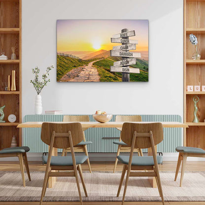 Personalised Canvas "Mountain Sun"