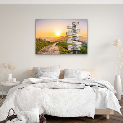 Personalised Canvas "Mountain Sun"