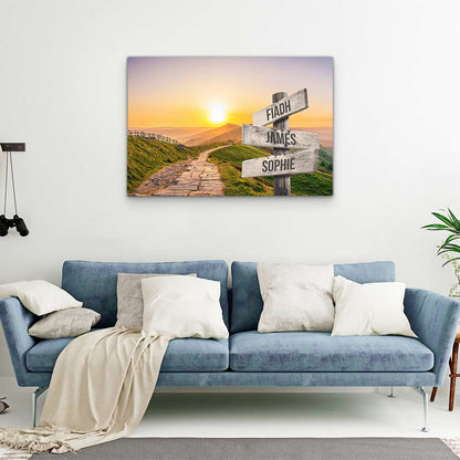 Personalised Canvas "Mountain Sun"