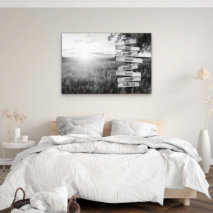 Personalised Canvas "Summer Dream B/W"