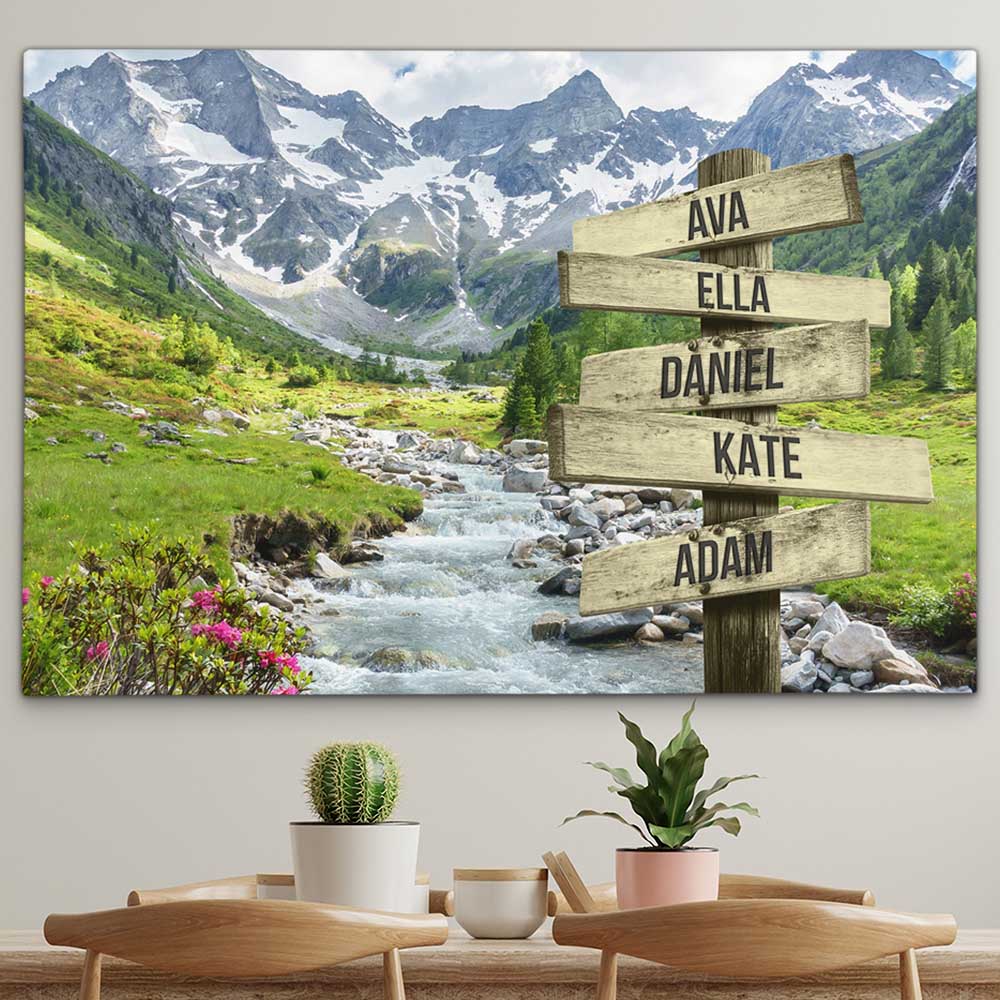 Personalised Canvas "Mountain Stream"