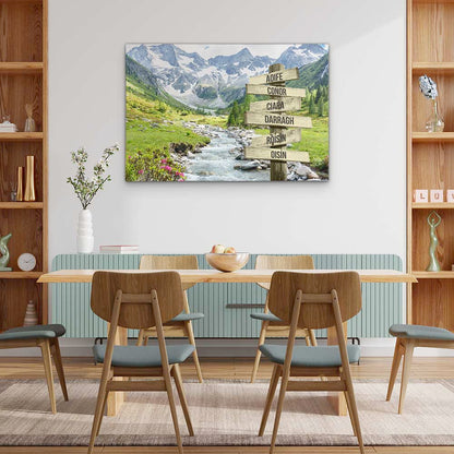 Personalised Canvas "Mountain Stream"