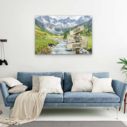 Personalised Canvas "Mountain Stream"