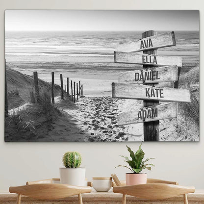 Personalised Canvas "Dune Sand B/W"