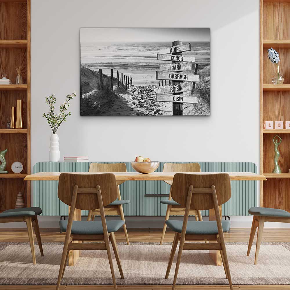 Personalised Canvas "Dune Sand B/W"