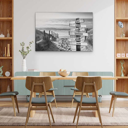 Personalised Canvas "Dune Sand B/W"