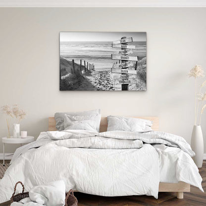 Personalised Canvas "Dune Sand B/W"