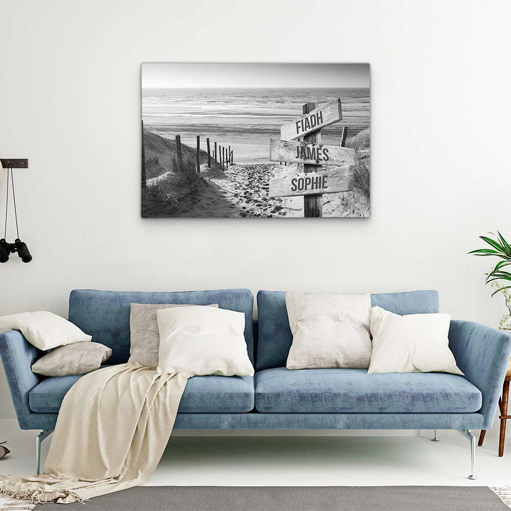 Personalised Canvas "Dune Sand B/W"