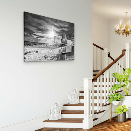 Personalised Canvas "Sea Breeze B/W"