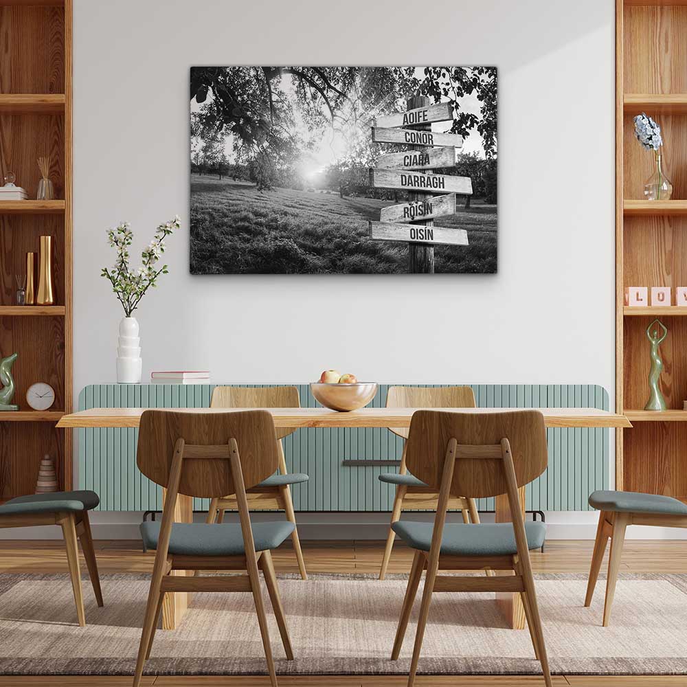 Personalised Canvas "Sunlight B/W"